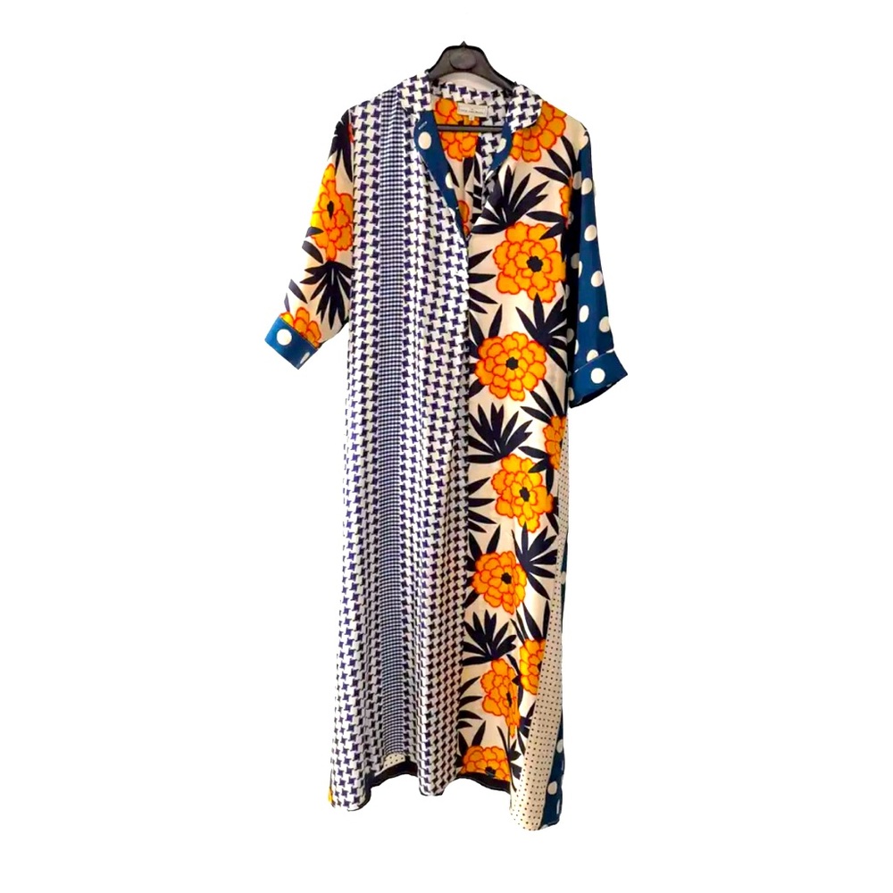 Pierre Louis Mascia Silk Maxi Dress with Sleeves for Casual Wear
